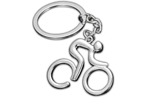 AUTOZOCO Llavero ciclista metálico, bicileta en línea, diseño de ciclistsa de metal, bici, conductor bicicleta