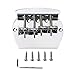 Produktbild Healifty Halbkreis Metall Chrome 4 Saiten Gitarre Tremolo Vibrato Brücke Saitenhalter Gitarre Tremolo Einheit Vibrato Brücke mit Schrauben