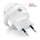 CSL – 360° LED Nachtlicht / Orientierungslicht | inkl. drehbaren 360° LED-Aufsatz | integrierter Helligkeits-/Dämmerungssensor | stromsparend | Euro-Stecker | Energieeffizienz-Klasse A+ - 2