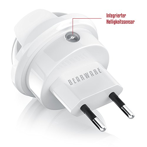 CSL – 360° LED Nachtlicht / Orientierungslicht | inkl. drehbaren 360° LED-Aufsatz | integrierter Helligkeits-/Dämmerungssensor | stromsparend | Euro-Stecker | Energieeffizienz-Klasse A+ - 2