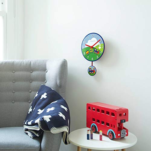 Reloj de Pared para niños con diseño de Tren de Londres (38 x 25 x 3,5 cm)