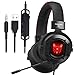 Produktbild Gakov GAK3 Gaming-Headset, Cooles RGB-Licht, Metalleisen-Netz, HD klarer Schlauch, Mikrofon, Gaming-Kopfhörer, 40 mm Super-Bass-Lautsprecher, weicher Memory-Ohrenschützer für Laptop/Mac/Computer/PS4