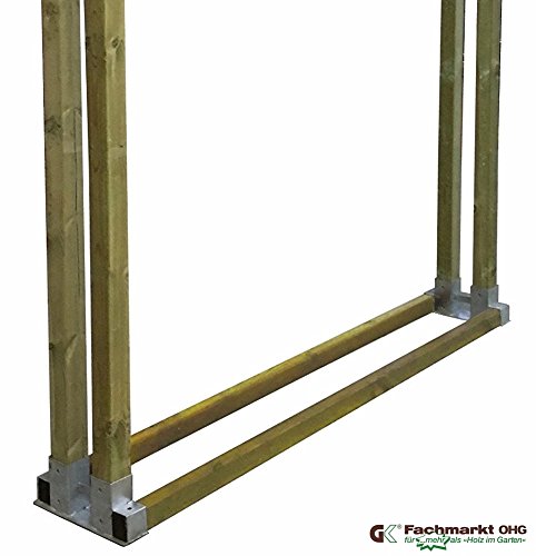 Kaminholz-Stapelhilfe feuerverzinkt, f. Kantholz 70×70 und 45/70 mm - 3