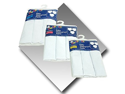 Baby PVC waterproof plastic pants nappy cover 13-22lbs 2 PACKS (6 pvc pants)