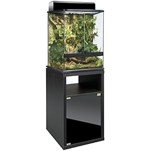 Exo Terra Terrarienkombi 45x45x60 Glasterrarium Inkl. Unterschrank, Terrarienbeleuchtungabdeckung - Terrarienkomplettset