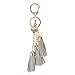 Produktbild Beiläufige PU Leder Quasten Keychain Beutel Anhänger Geldbeutel Dekor Schlüsselanhänger Handtasche Charme - SILBER, one size