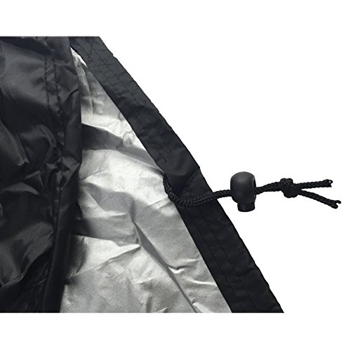 MAGIC UNION Original wasserdicht Barbecue Grill Hülle Chateau Grilladeckung Abdeckhaube Gasgrill Schutzhülle Haube Wetterschutz für drinnen draußen BBQ Grill Schwarz (145 x 117x 62cm) - 4