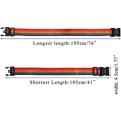 FJSM-4pcs-Sangle-Valise-Voyage-Bagage-Attache-Sangle-Reglable-Avec-Serrure--Combinaison-en-Couleur-Sympatique-110g