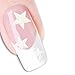 Nail Art 3d Glitter Stickers - Stars (White)