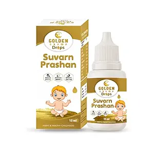 Golden Champ Drops Swarna prashana drops | Swarna Prashan | Suvarnaprashan drop for Children Ayurvedic Immunity Booster for Kids (15 ml) (GMP Certified & Ayush Approved).