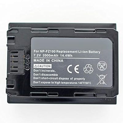 Battery for Sony NP-FZ100 Battery Sony A7 Mark 3  A7R Mark 3  Alpha a7 III  Alpha a7R III  Alpha A9  ILCE-7M3  ILCE-7M3K  ILCE-7RM3