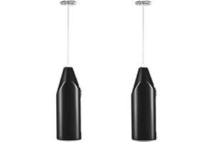 2 Espumador leche electrico. 2 Batidora pequeña de leche para hacer espuma. Pack de 2 unidades de mini batidor pequeño de lec