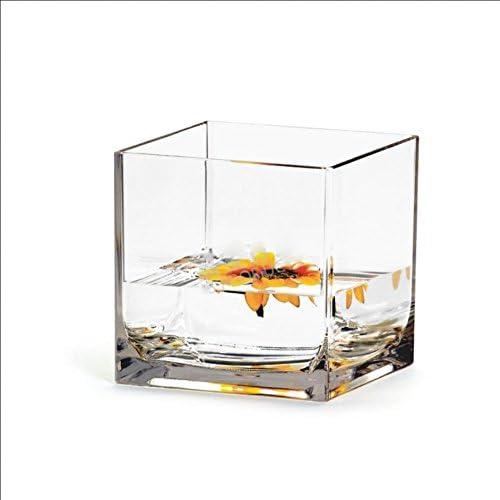 Shatter-resistant transparent acrylic crystal glass vase, square box of water planted tank fruit bowl , 12*12*12cm