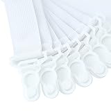 Pinzhi Verstellbares Bett Blatt Verbindungselemente Hosenträger Clip Halter Cover (Satz von 4, weiss) - 5