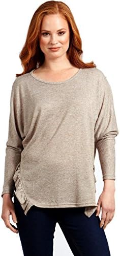 Blue Vanilla Batwing Oatmeal Top With Frill Side Seam 10-12