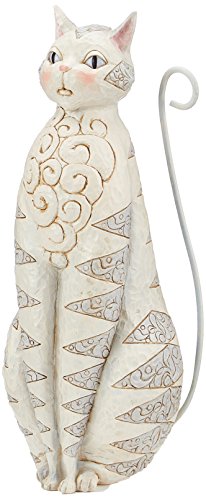 Preisvergleich Produktbild Heartwood Creek White Cat Garden Statue