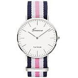 Schöne Uhren, Damen Modeuhr Quartz / / Mehrfarbig Stoff Band Bequem Blau Marke ( Farbe : Rosa , Großauswahl : Für Damen-Einheitsgröße )