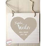 Türschild aus Holz ,Holzschild Familie,handmade,Türschild für die Haustür mit Namen, Glücksbrett, Hochzeitsschild, Gastgeschenk