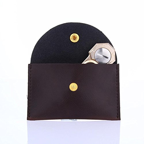 Box, SHOBDW Gift For Fidget Hand Spinner Triangle Finger Toy Focus ADHD Autism Bag Box Carry Case Packet (1 PC, Brown)