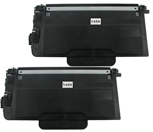 2 Toner kompatibel für Brother TN-3480 HL-L5100DN HL-L5200DW MFC-L5700DN MFC-L5750DW MFC-L6900DW DCP-L5500DN 8.000 Seiten - 2
