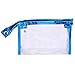 Hengsong Transparent Make-up Clutch Bags Cosmetic Bathing Toiletry Waterproof Pouch Bag (S-7.66''*2.36''*5.11'', Blue)