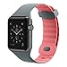 Price comparison product image Belkin Sport Band for Apple Watch (38 mm/40 mm) - Apple Watch Sport Band for Apple Watch Series 4, 3, 2, 1 (Apple Watch Wristband) - Grey/Pink (38 mm)