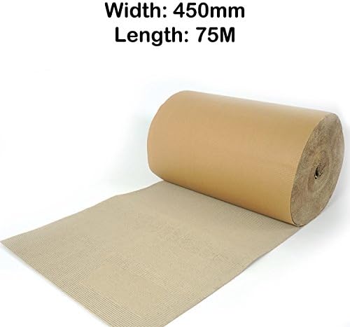 Corrugated Cardboard Paper Roll Single Face Protective Packaging Length Width 450mm / Length 75M Meters