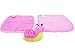 MiGoo Baby Washcloths 2 Pack Luxury Organic Cotton Squares Face Cloth Newborn Mini Bathing Towels Wipes with Snail Doll-10 x 10 inches(Pink and light pink)