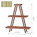 Produktbild KELE Europäische Balkon Blumenständer für innen Das pflanzenregal, Boden Multi-Layer Blumen Rack Hölzerne Blumentreppe Wohnzimmer Indoor Blumenregal aus Holz-F