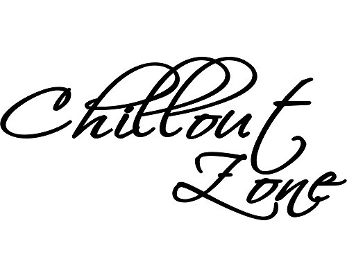 Wandtattoo ‚Chillout Zone‘ geschwungen in 5 Größen und 25 Farben (80x38cm lavendel) - 5