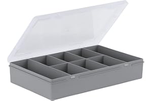 Wham Organiser Box 29cm Upcycled Soft Grey/Clear