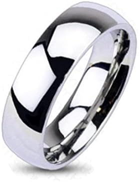 Paula & Fritz® Titan Ring silber hochglanz poliert verfügbare Ringgrößen 47 (15) – 69 (22) R-TM-1002