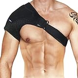 Shoulder Support Brace & Rotator Cuff for Men & Women by BRANFIT, Neoprene Shoulder Compression Sleeve with Pressure Pad is Ideal for Dislocated AC Joint, Labrum Tear & Frozen Shoulder Pain Relief
