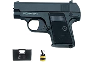 ECOMMUR Pistolet Galaxy G9 en métal (Ressort) | Mini Pistolet Airsoft (Billes en Plastique de 6 mm) + Mallette en PVC + Flacon de munitions [Puissance : 0,43 Joules]