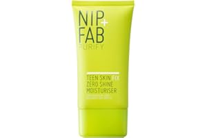 NIP+FAB Nip + Fab Teen Skin Fix Zero Shine | Nawilżający Krem do Twarzy z Niacynamidem i Antyoksydacyjnym Wyciągiem z Wasabi | Matujący Krem do Twarzy | Kontrola Sebum | Działanie Przeciwtrądzikowe | 40 ml