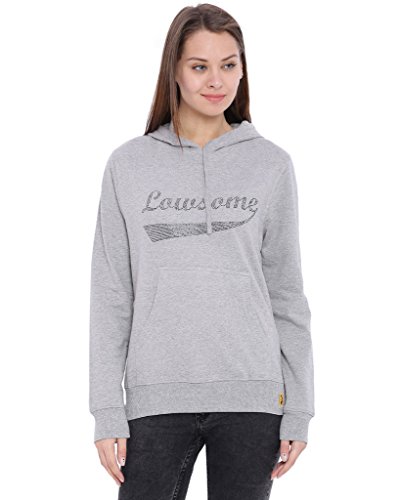Campus Sutra Women Cotton Color Hooded Sweatshirt