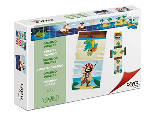 Juguetes Cayro - Puzzle Domino Reversible, con diseño de Piratas, 21 x 15 x 4 cm