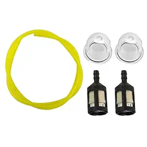 MAXBELL 4 Feet Petrol Fuel Line Hose with Fuel Filters Primer Bulb Kit for Chainsaw