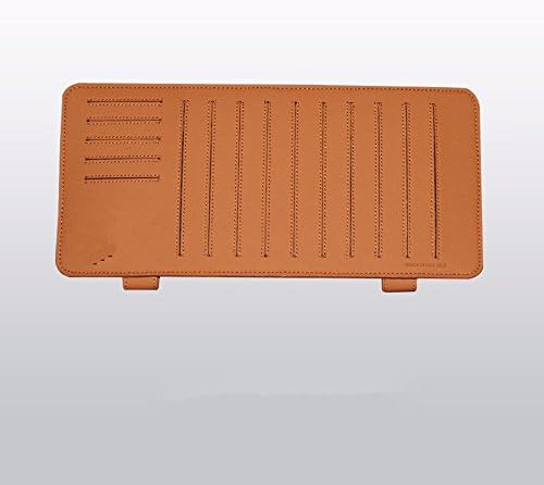 DHJUST Dvd Wallet Car Sun Visor Multi-Function Cd Clip Cd Holder,Sunshade Board Clip Package Cd Cayenne Brown