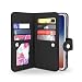 Produktbild Gear Beast iPhone X Geldbörse Fall, Flip Cover Dual Folio Fall PU-Leder Schutz Hülle Slim 7 Kartenfächern, inkl. ID Holder-Innentaschen Wristlet für Damen und Herren mit Bonus Displayschutzfolie
