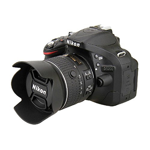 Pixtic - Pare-soleil HB-69 pour Nikon D90 D5100 D5200 D3000 D3100 D3200 NIKON AF-S DX NIKKOR 18-55mm f 3 5-5 6G VR II