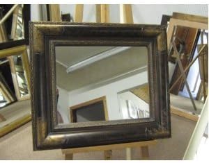 LARGE 5 1/2" ORNATE BRONZE WALL AND OVERMANTLE MIRRORS - VARIOUS SIZES AVAILABLE (47" x 35", Plain MIrror Glass)