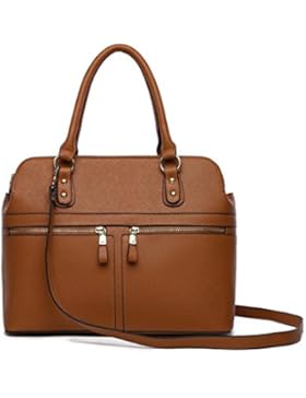 LeahWard Damen Große Taschen 3 Fächertaschen für Frauen Tragetaschen für Schule 00250