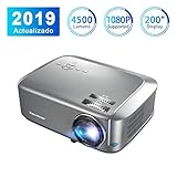 2 * Experiencia de visualización en pantalla grande e increíble HiFi: Puedes ajustar la distancia entre la pantalla y el proyector para cambiar el tamaño de proyección entre 35 "a 200", el tamaño máximo de 200 pulgadas te hará sentir como si estuvieras en una pantalla súper gigante La corrección de distorsión trapezoidal de ± 15 ° y el enfoque preciso son compatibles, puede disfrutar de una imagen clara de alta calidad desde casi cualquier ángulo.
