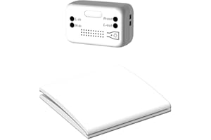 Interrupteur sans fil VIVIS, sans câblage, sans pile, à génération manuelle d’énergie, portée effective intérieure jusqu’à 80 mètres, étanche, sûr, écologique, facile à installer. (1 To 1)