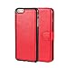 Produktbild Wendapai iPhone 6 Plus iPhone 6s Plus Brieftasche Leder Hülle mit Schutz dauerhaft Phone case Hülle Folio Flip Cell Telefon Hülle Bag mit Kartenschlitzs,Cash Pocket,Red
