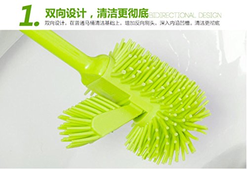 Klobürste,C’est 42*13cm TPR Bidirektionale Klobürste mit Halter-Set - 7
