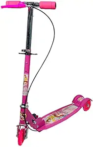 ZOMBIMAA Road Runner Scooter for Kids of 3 to 14 Years Age 3 Adjustable Height, Foldable, LED PU Wheels & Weight Capacity 75 kgs Kick Scooter with Brake(Sometime Color & Model May Vary)