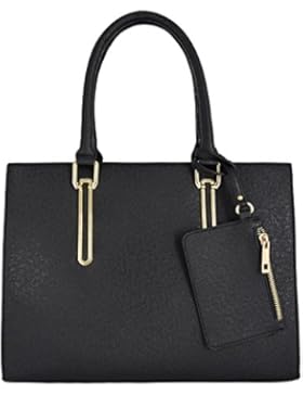 CRAZYCHIC - Damen Tote Handtasche mit Geldbörse - Elegant Henkeltasche Shopper für Frau Student Arbeit Tasche...