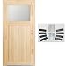 Produktbild kuporta Fichte Holz Nebeneingangstür Modell Treysa Kellertür 98 x 198 cm DIN links mit Montage-Set